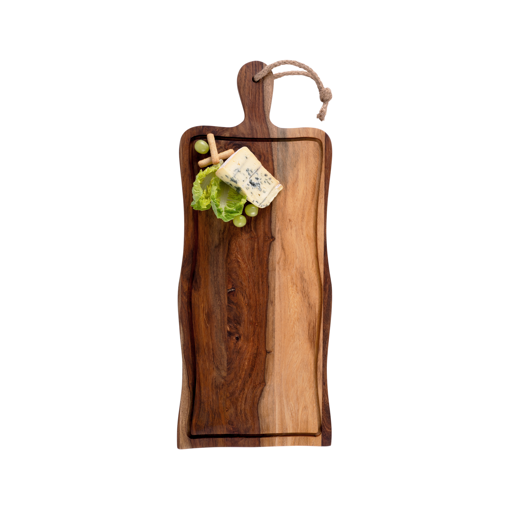 Pure Rose Wood Serveerplank recht met sapgoot 59x23.5 cm