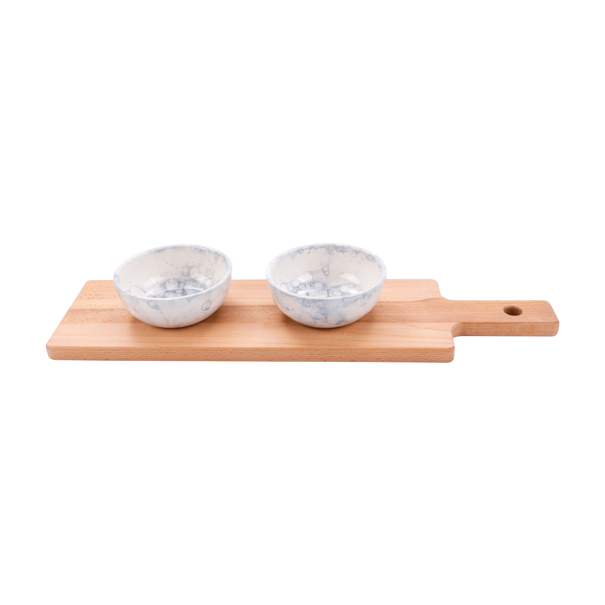 Espuma 2-Schaaltjes 11cm blauwgrijs op plank 46 cm