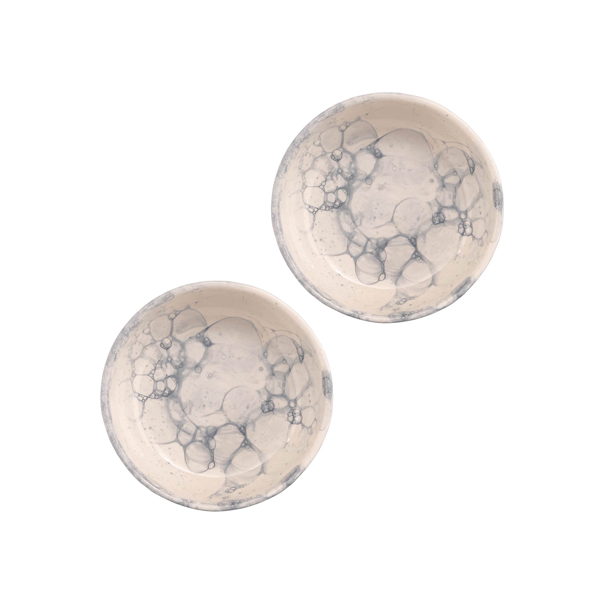 Espuma Schaal 15 cm grijs - set 2 pcs