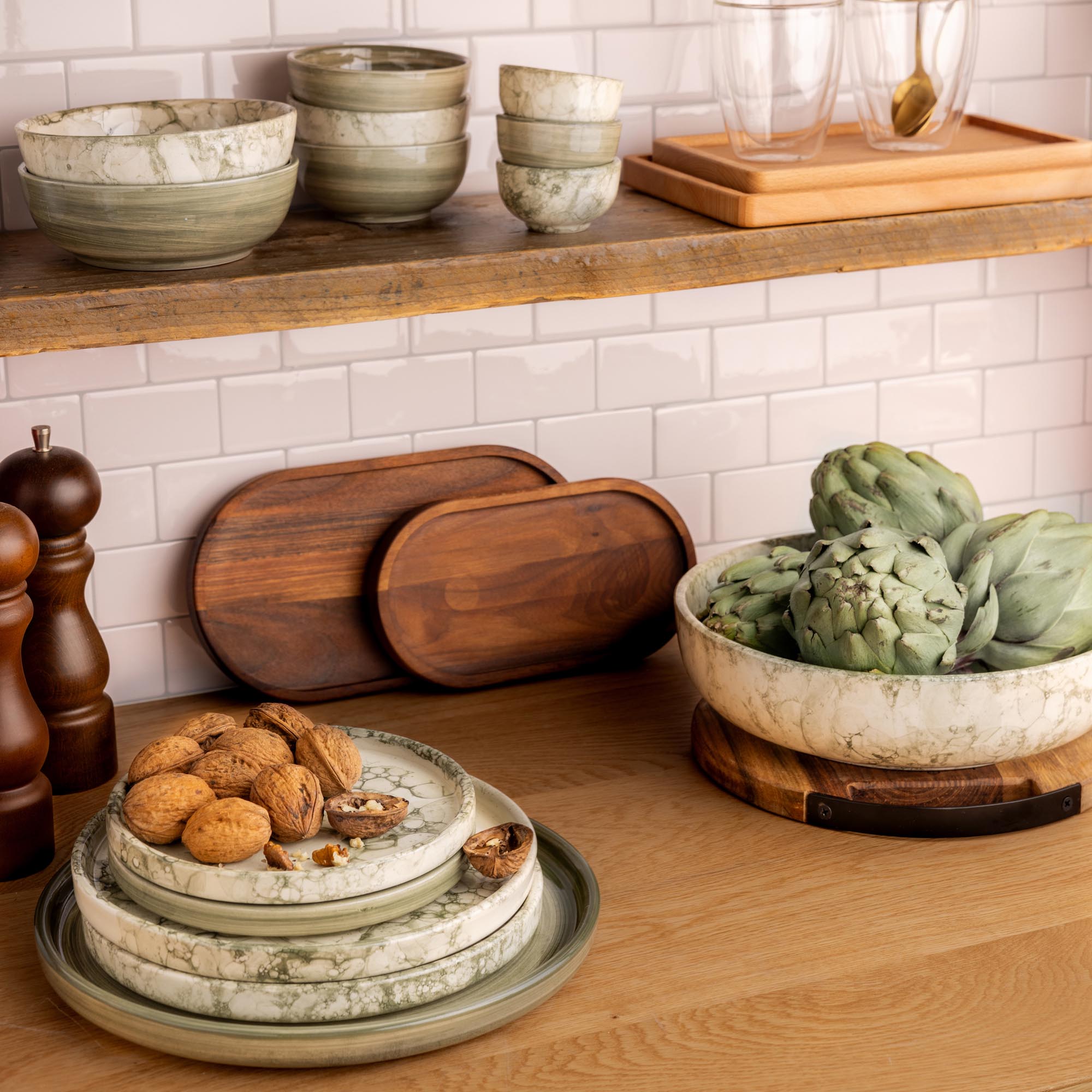 Espuma Bord 18 cm groen