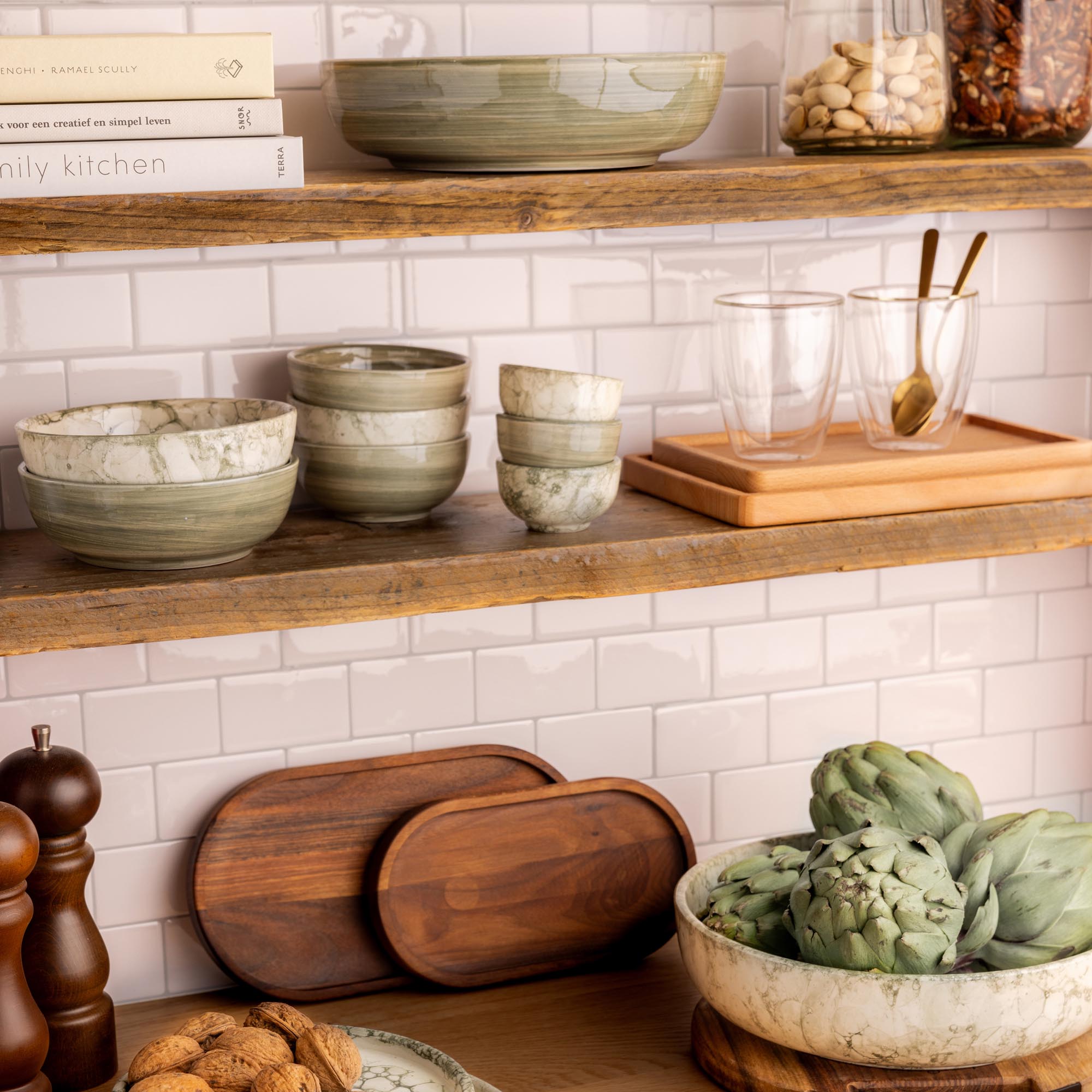 Mano Schaal 27 cm groen