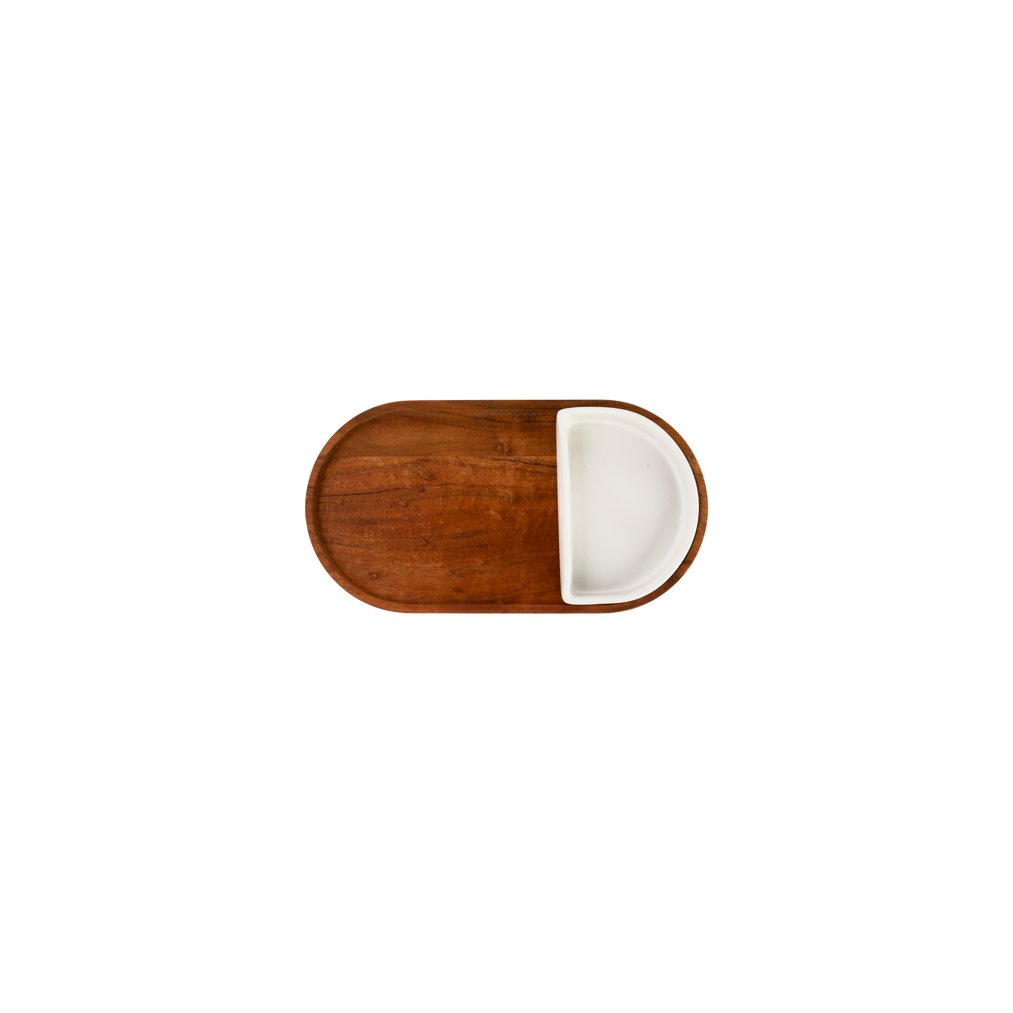 Pure Acacia Wood Serveertray ovaal L 32x17 cm