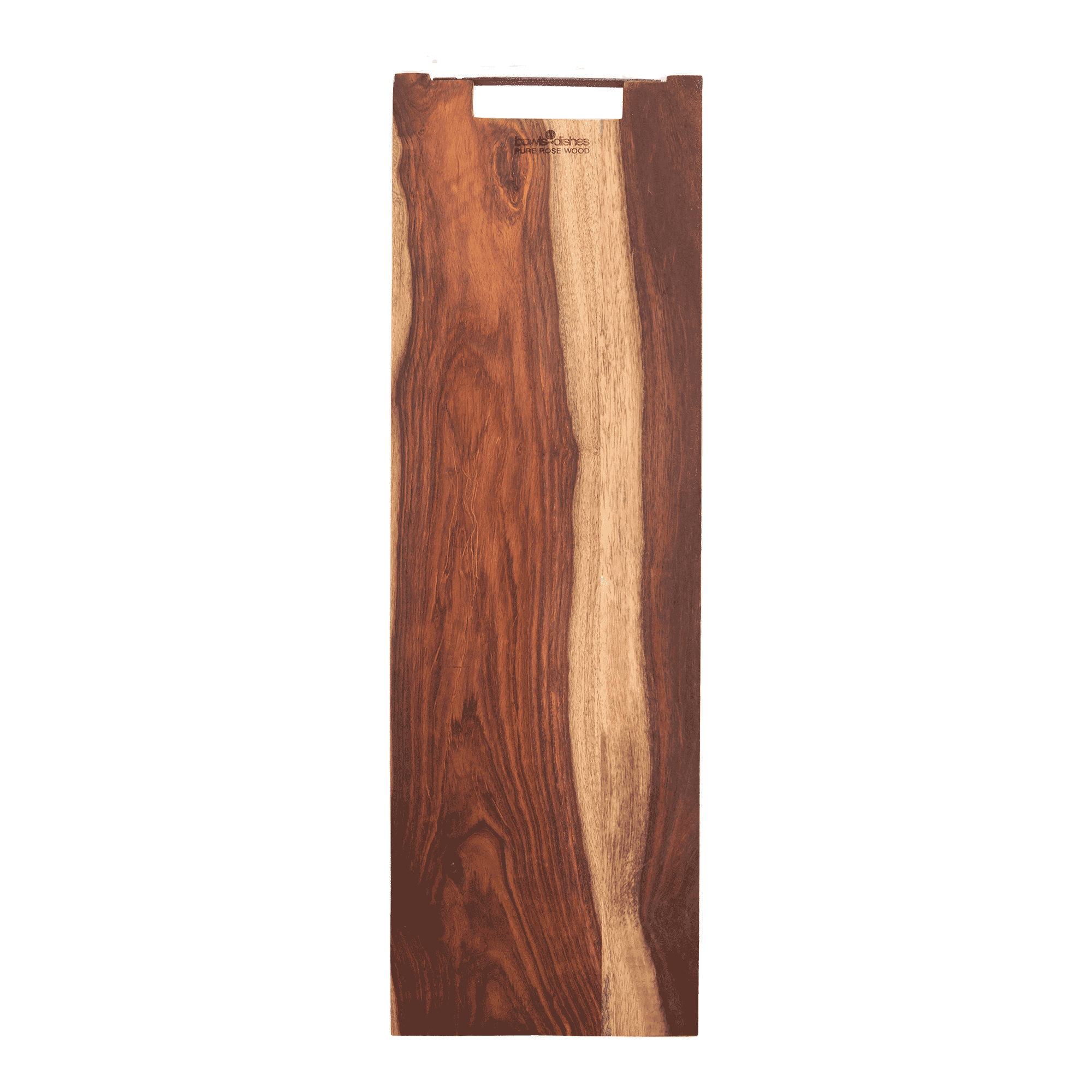 Pure Rose Wood Serveerplank recht met metalen handvat 69 cm