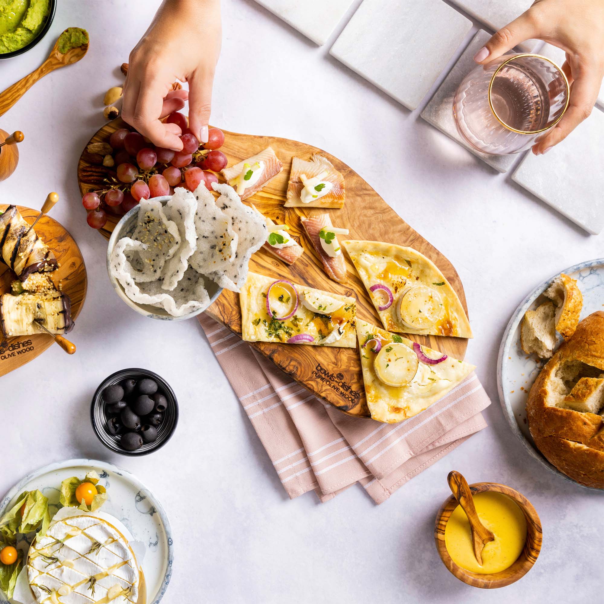 Olijfhouten Borrelplank 35 t/m 40 cm