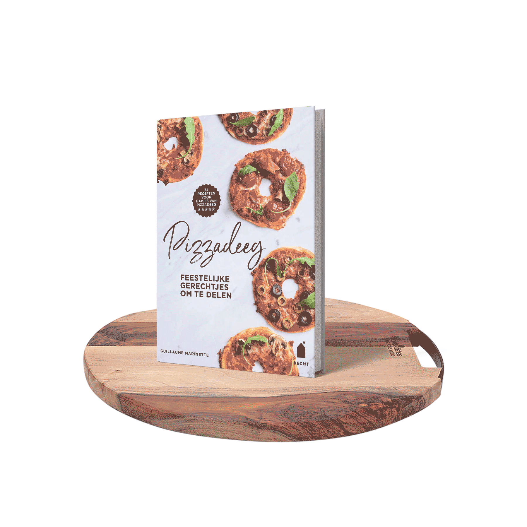 Set - Borrelplank RS1735 + boek Pizzadeeg
