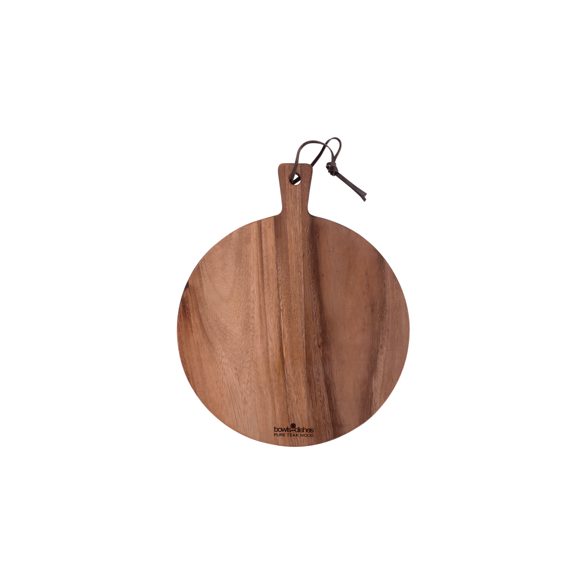 Pure Teak Wood Serveerplank rond met handvat Ø 30 x 2cm