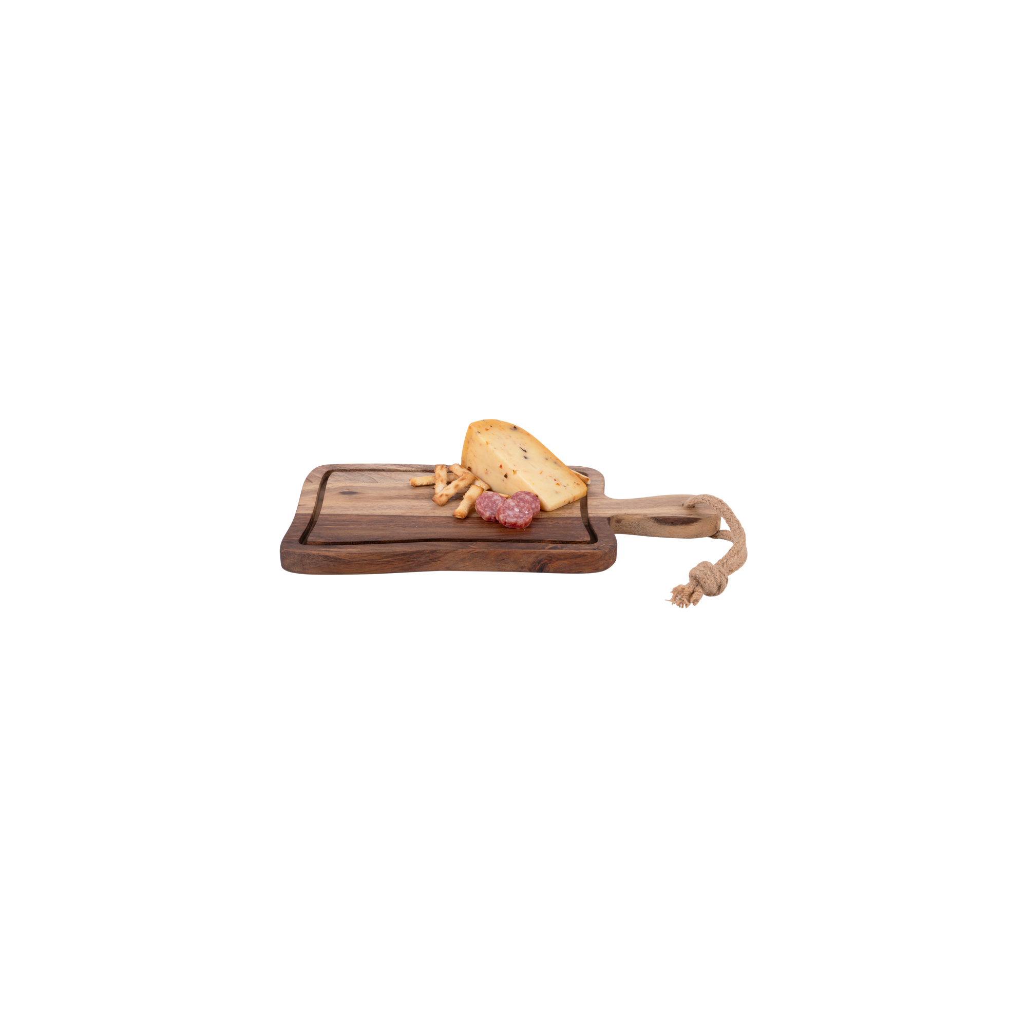 Pure Rose Wood Serveerplank rustiek met sapgoot 35 cm