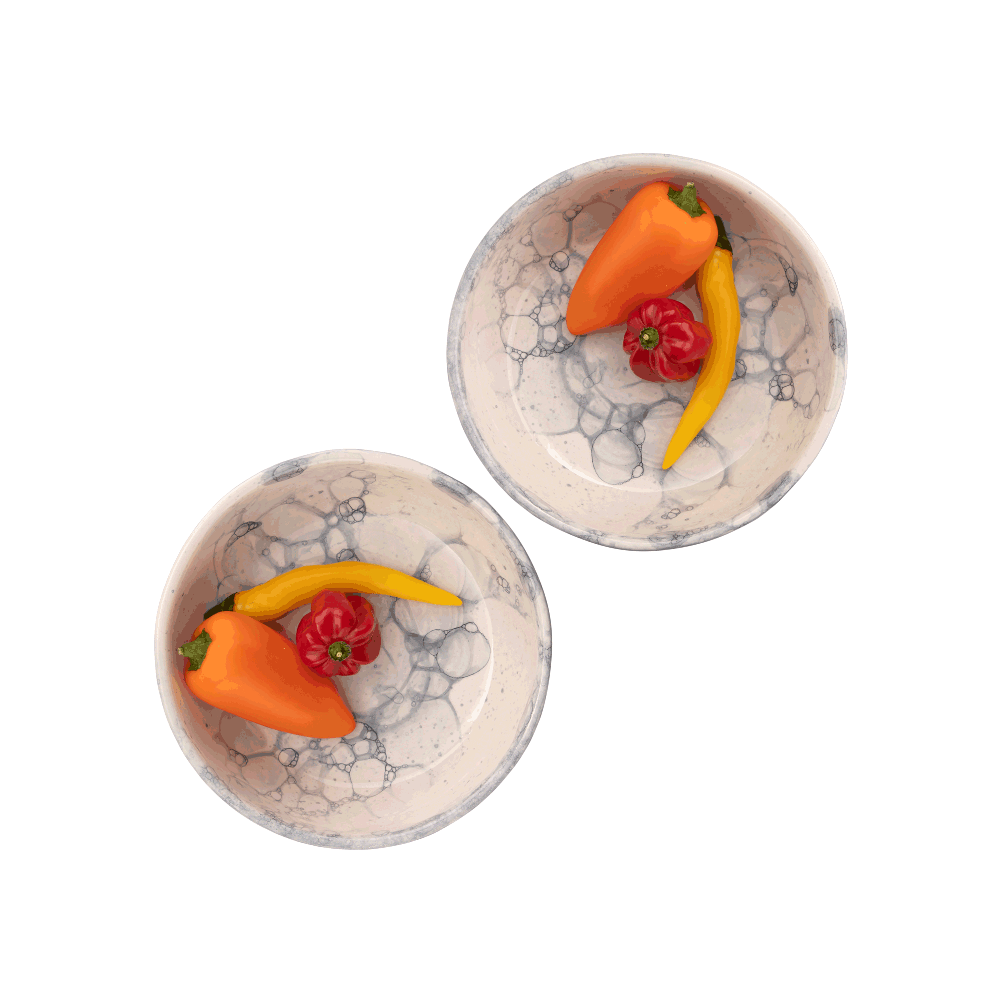 Espuma Schaal 15 cm grijs - set 2 pcs