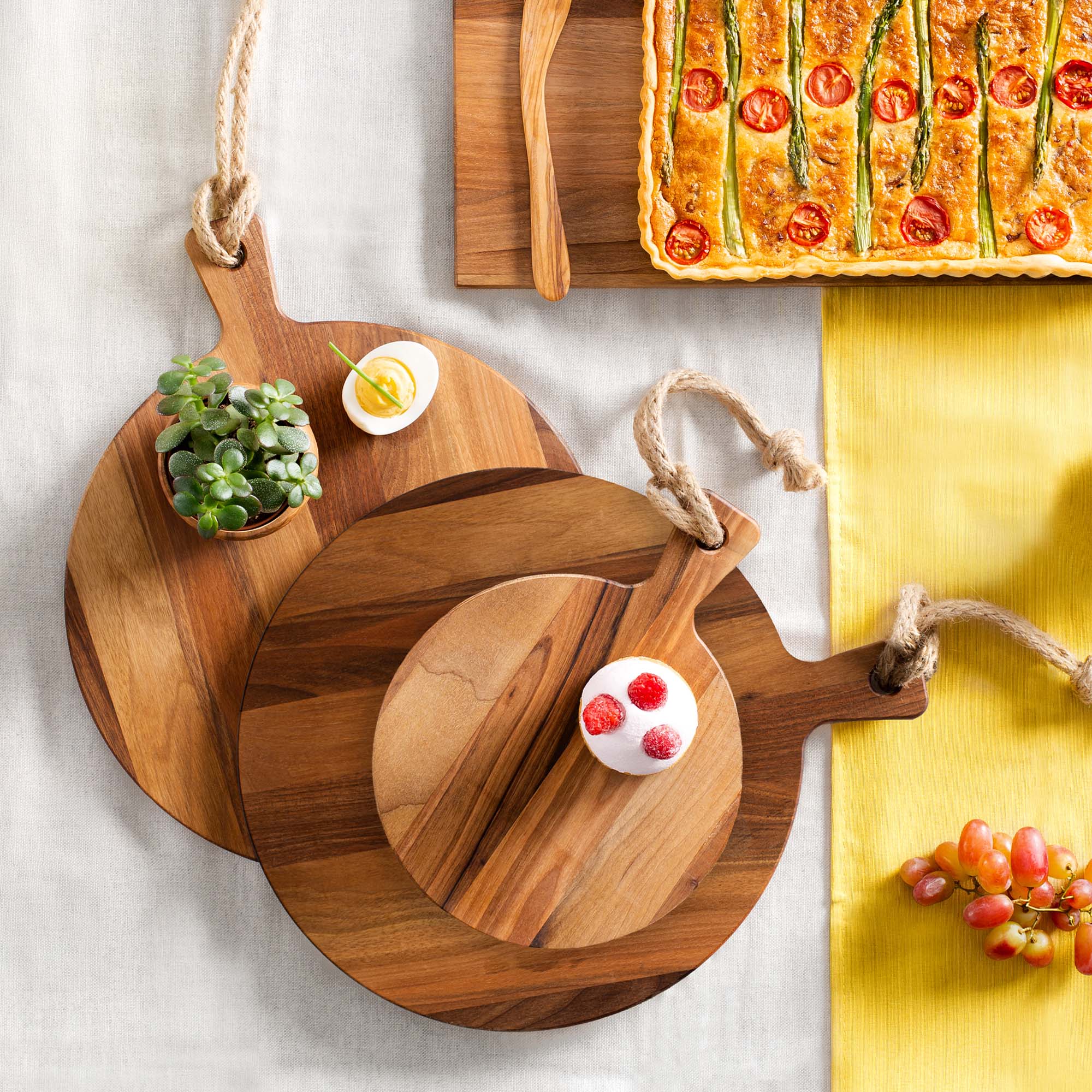 Pure Walnut Wood Serveerplank rond Ø 20 x 1,5 cm