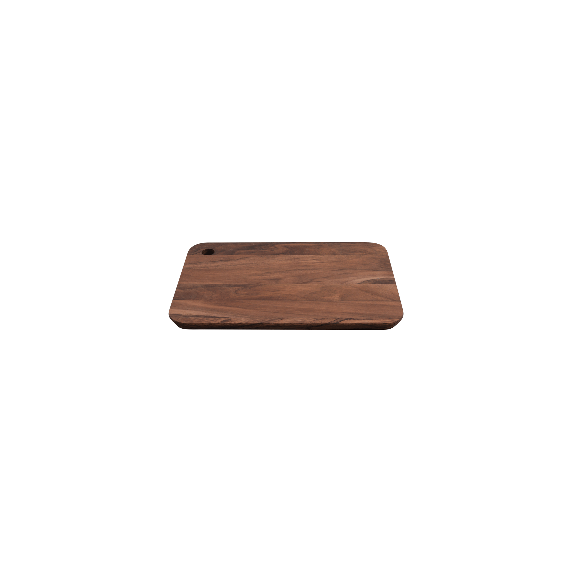 Pure Walnut Wood Borrelplank rechthoek met gat 28 x20 x2 cm