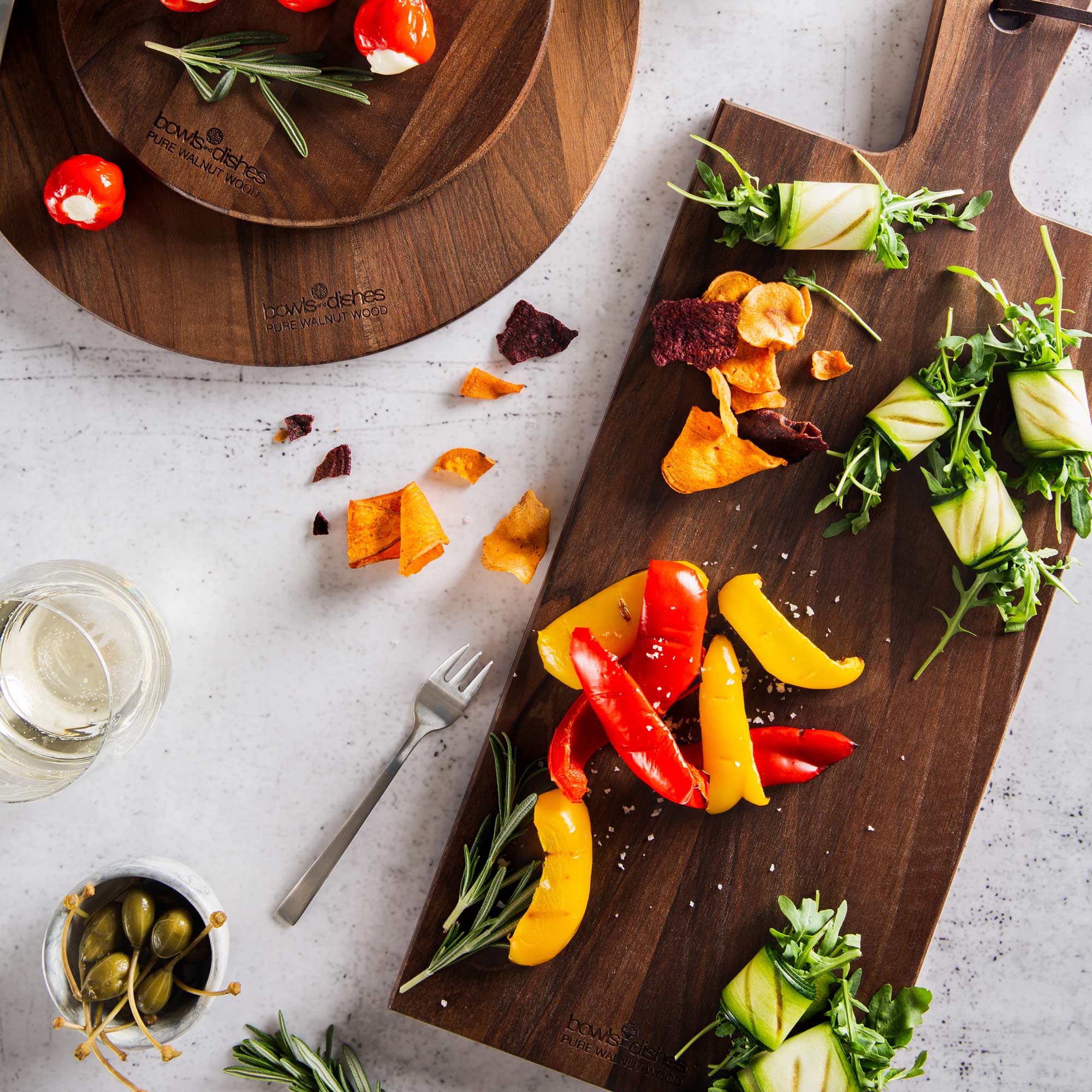 Pure Walnut Wood Serveerplank 59 x 20 x 2 cm