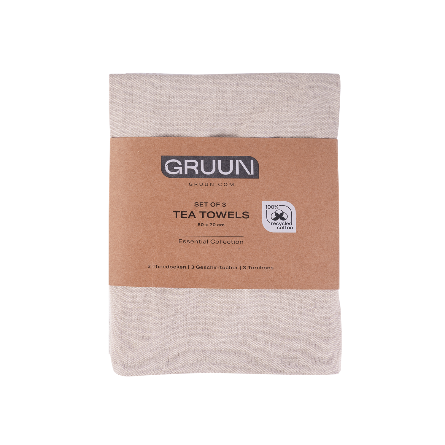 Gruun Tea Towels Set of 3 Sand