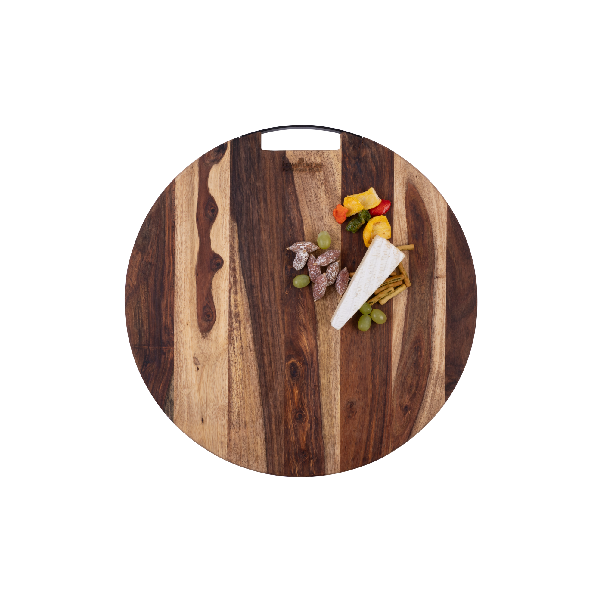 Pure Rose Wood Serveerplank rond 1 metalen handvat Ø 45 cm