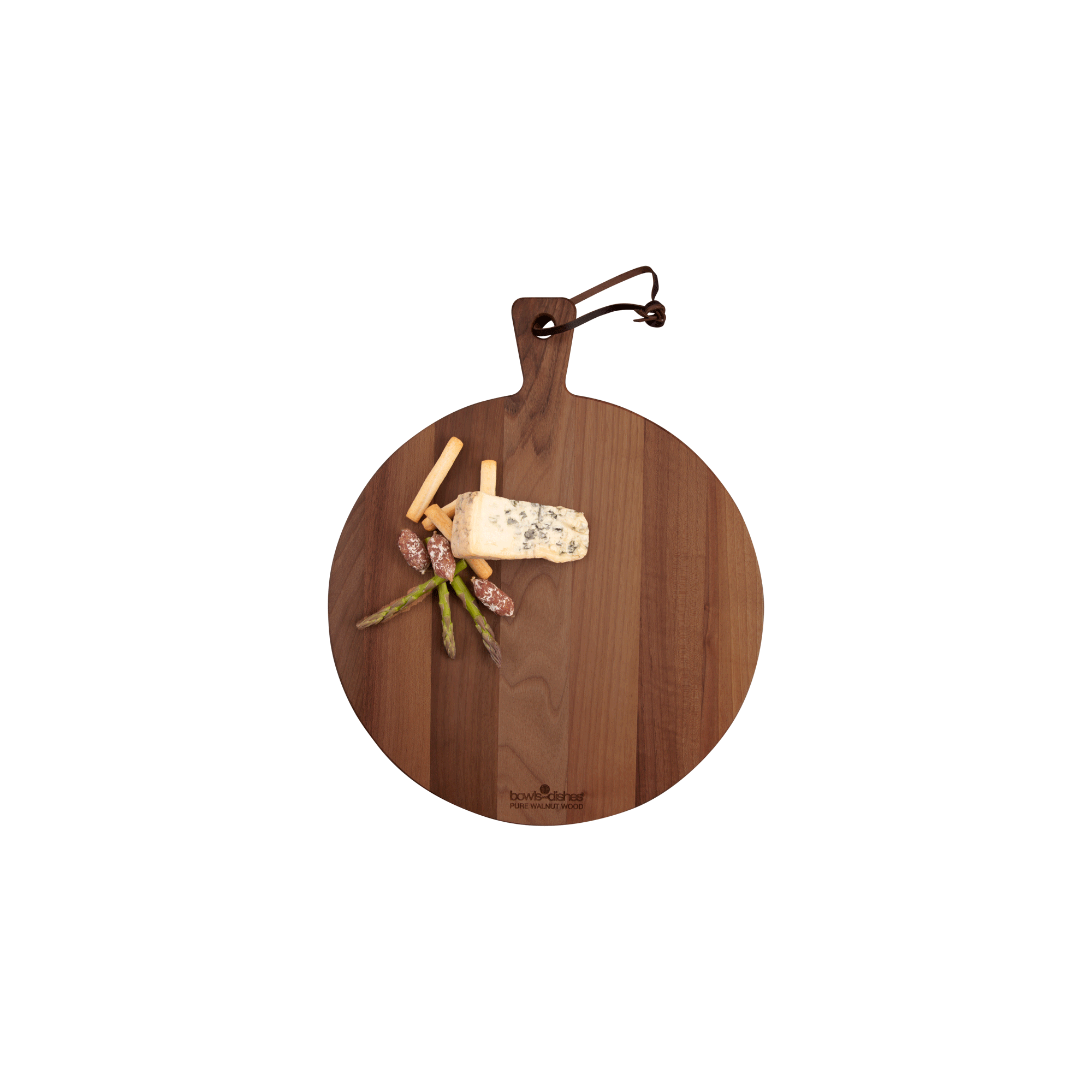 Pure Walnut Wood Serveerplank rond Ø 30 x 1,8 cm