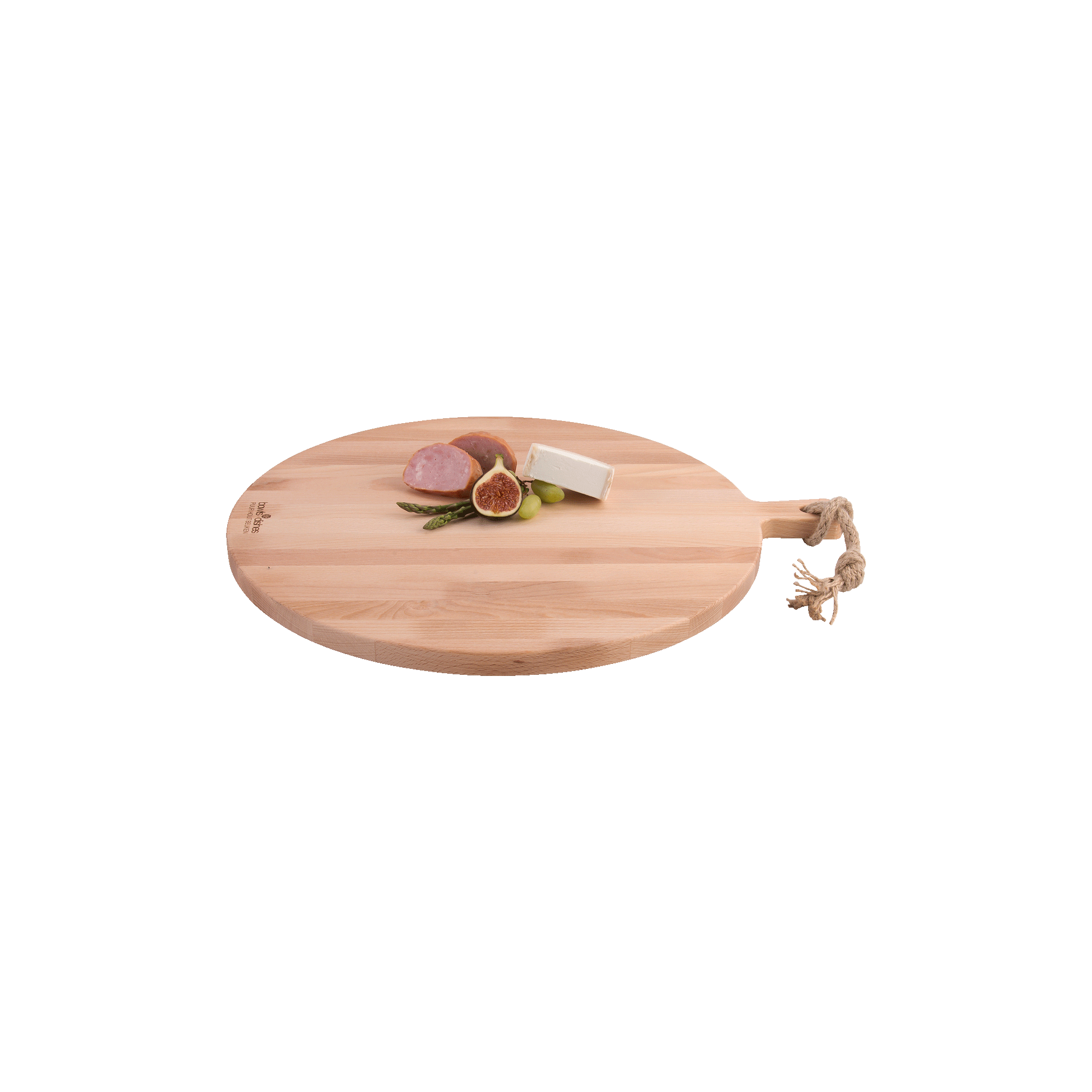 Pure Beech Wood Serving Board round 45 x 2 cm