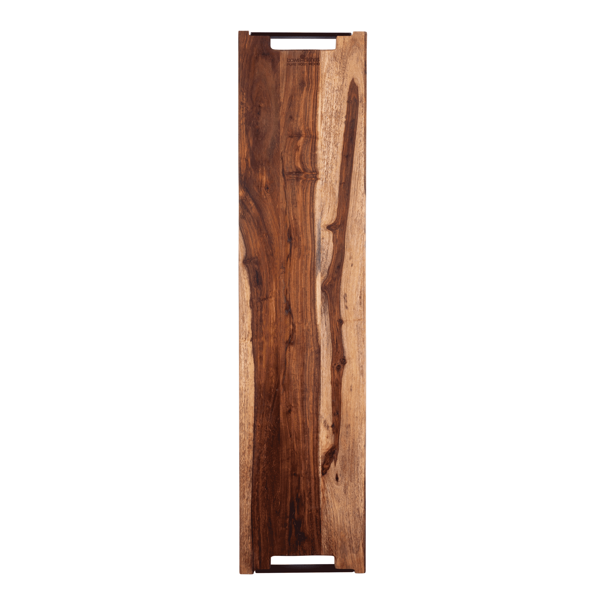 Pure Rose Wood Serveerplank met 2 metalen handvatten 85 cm