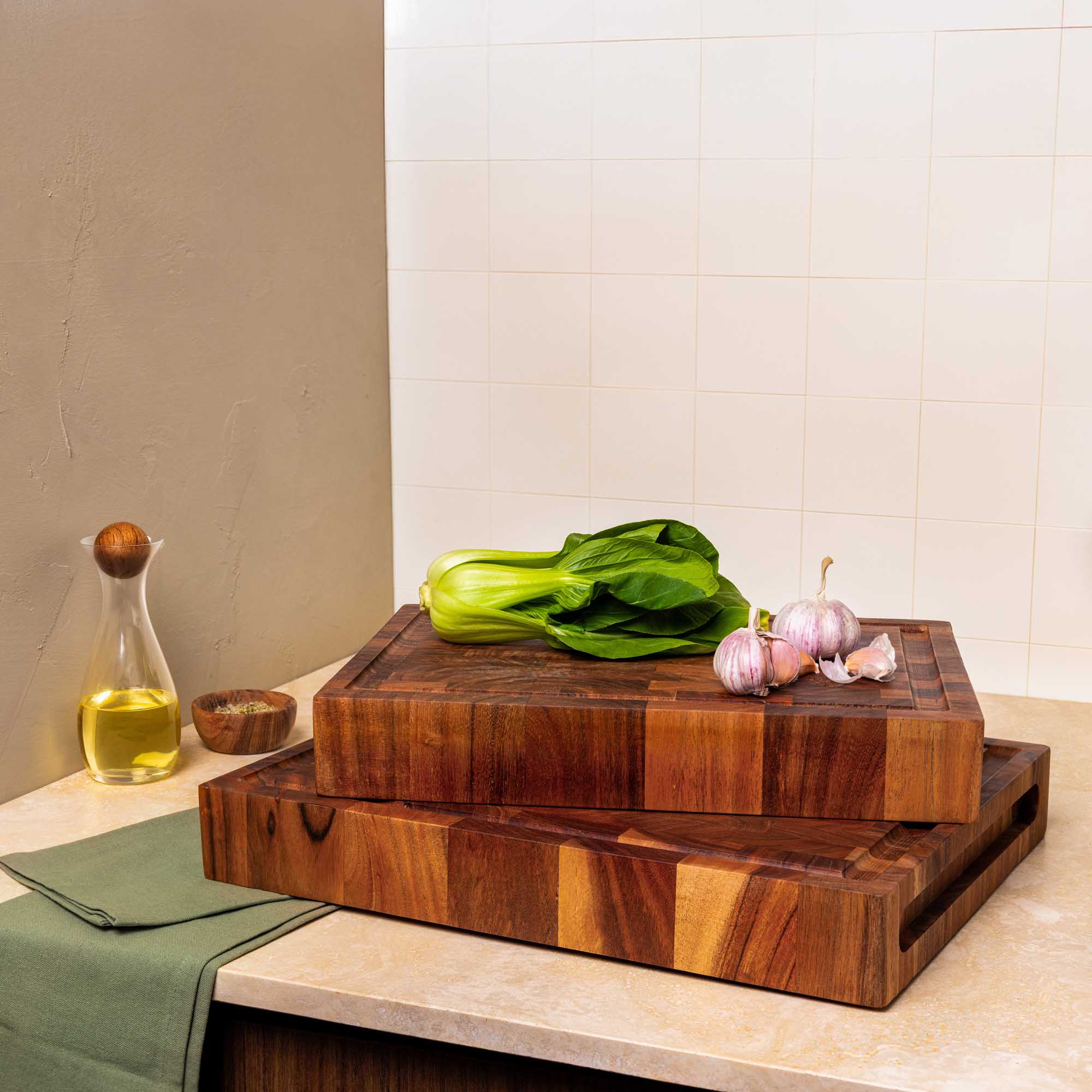 Pure Acacia Wood Hakblok 39x29x6cm