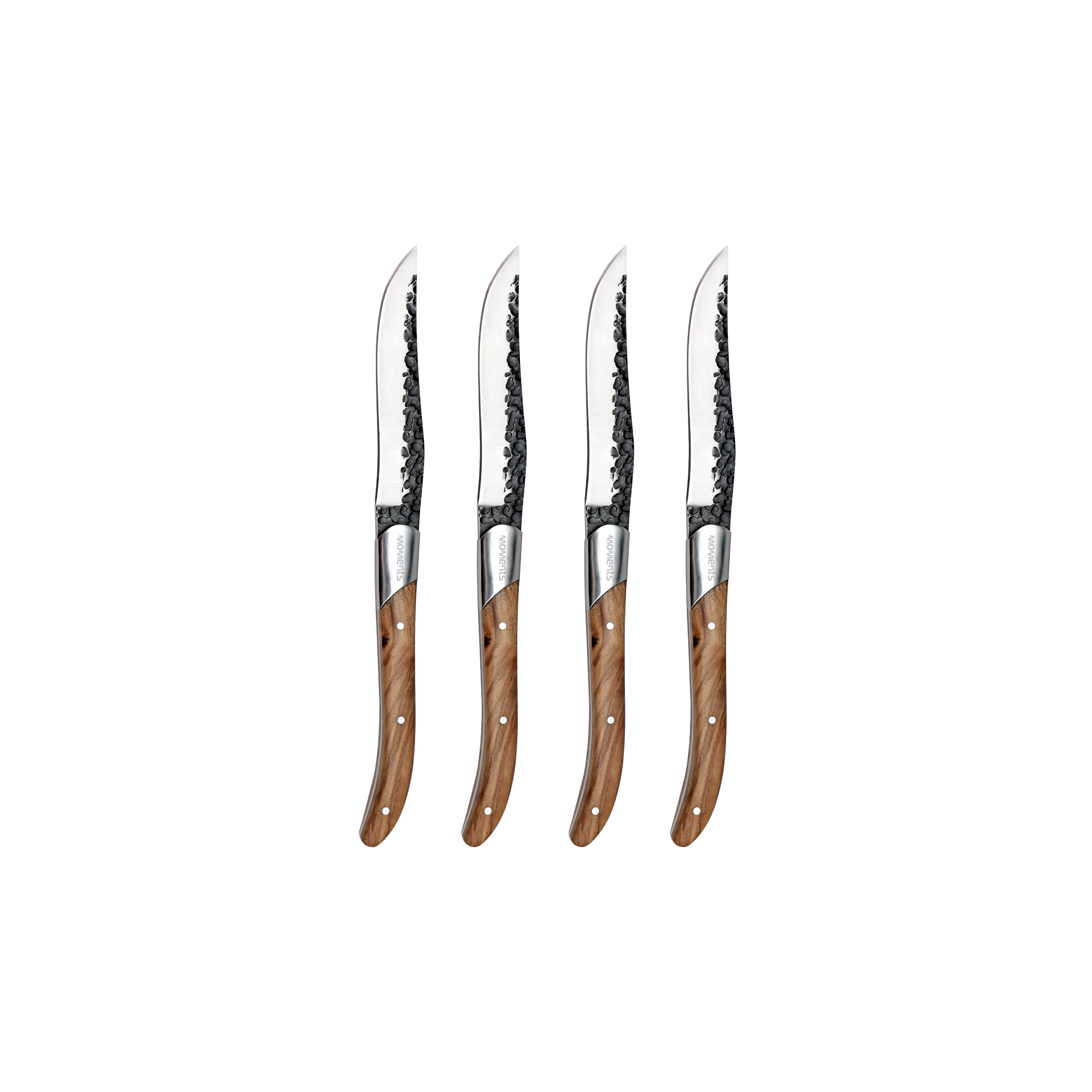 Moments Steakmessen Forged Olijfhout set van 4
