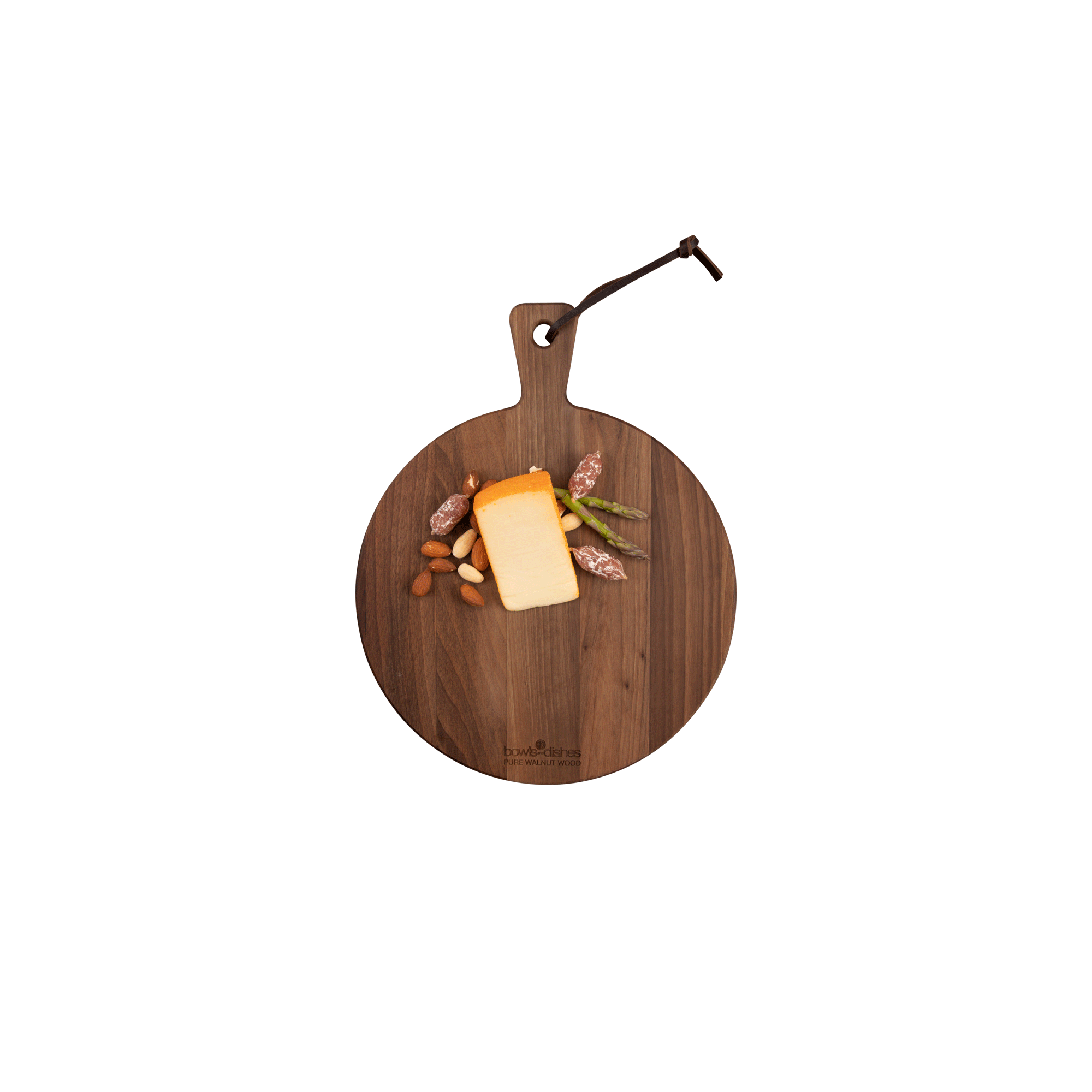 Pure Walnut Wood Serveerplank rond Ø 25 x 1,8 cm