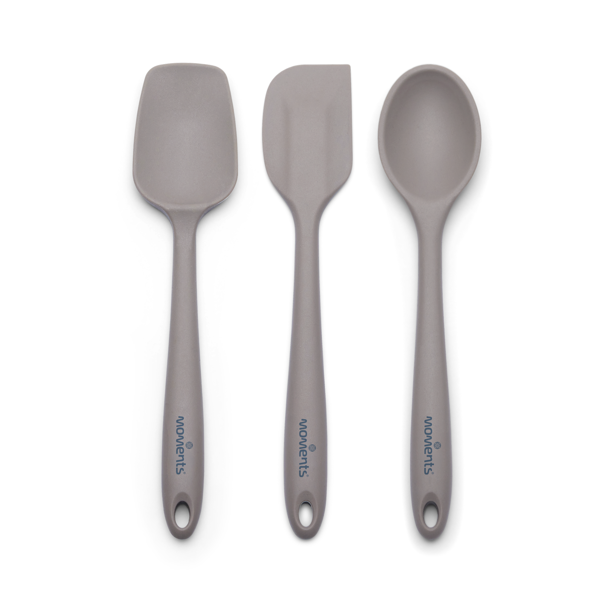 Moments set Spatel + Pannenlikker +  Lepel Taupe