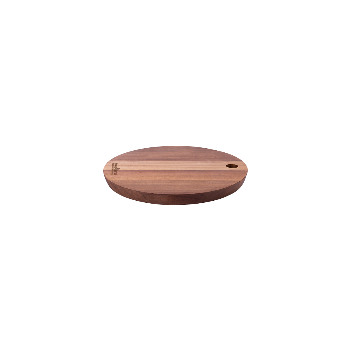 Pure Walnut Wood Borrelplank rond met gat Ø 24 x 2 cm